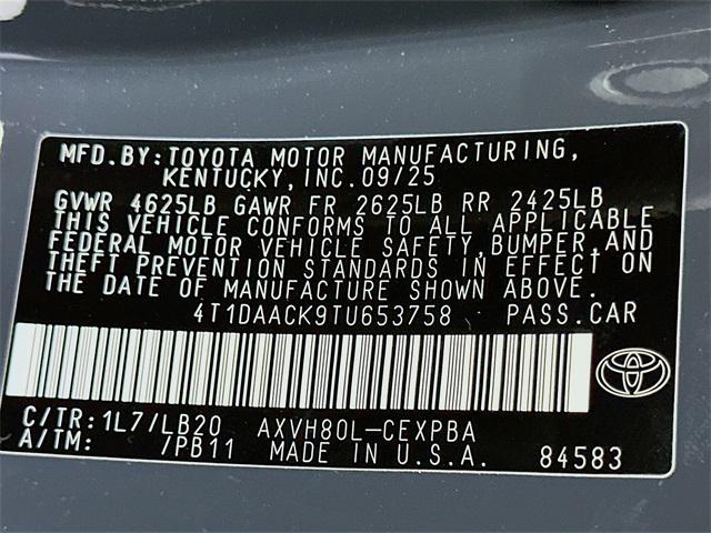 new 2026 Toyota Camry car, priced at $39,292