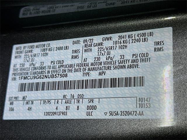 used 2022 Ford Escape car, priced at $23,921