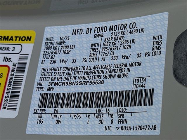 new 2025 Ford Bronco Sport car, priced at $34,140