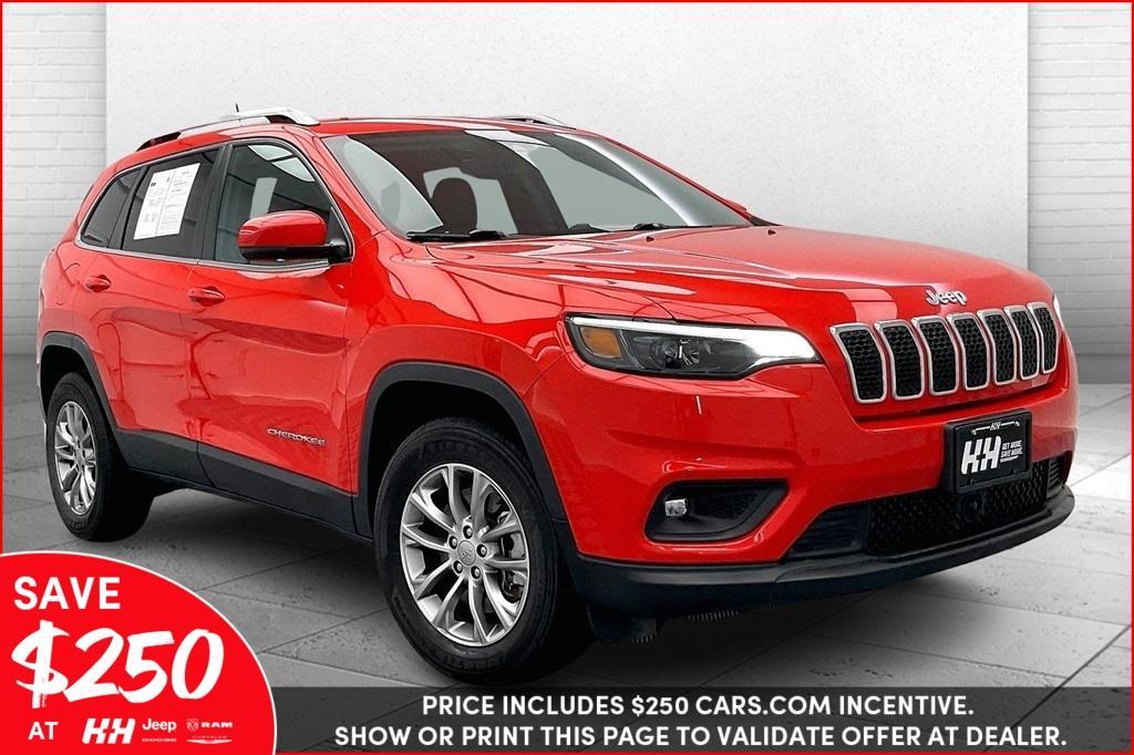 used 2021 Jeep Cherokee car, priced at $21,350