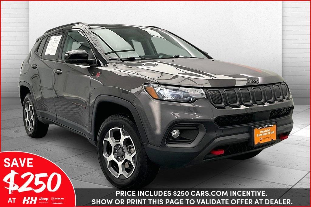 used 2022 Jeep Compass car, priced at $22,349