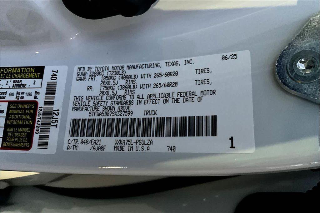 new 2025 Toyota Tundra car, priced at $66,173