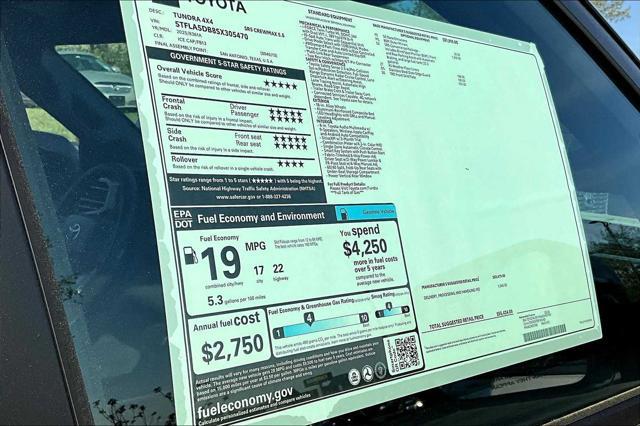 new 2025 Toyota Tundra car, priced at $55,424