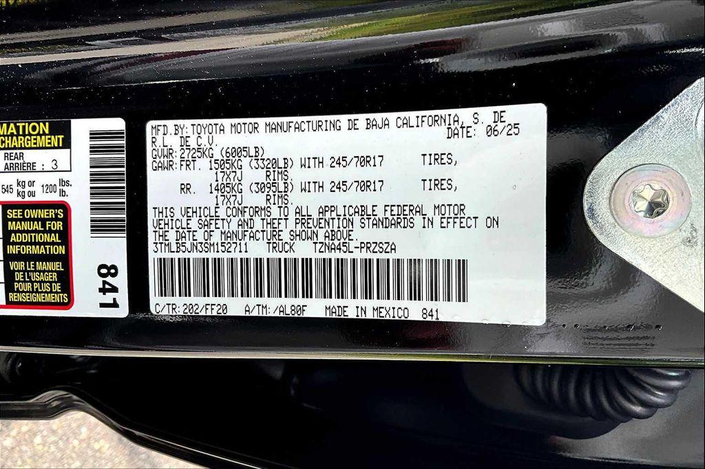 new 2025 Toyota Tacoma car, priced at $48,683