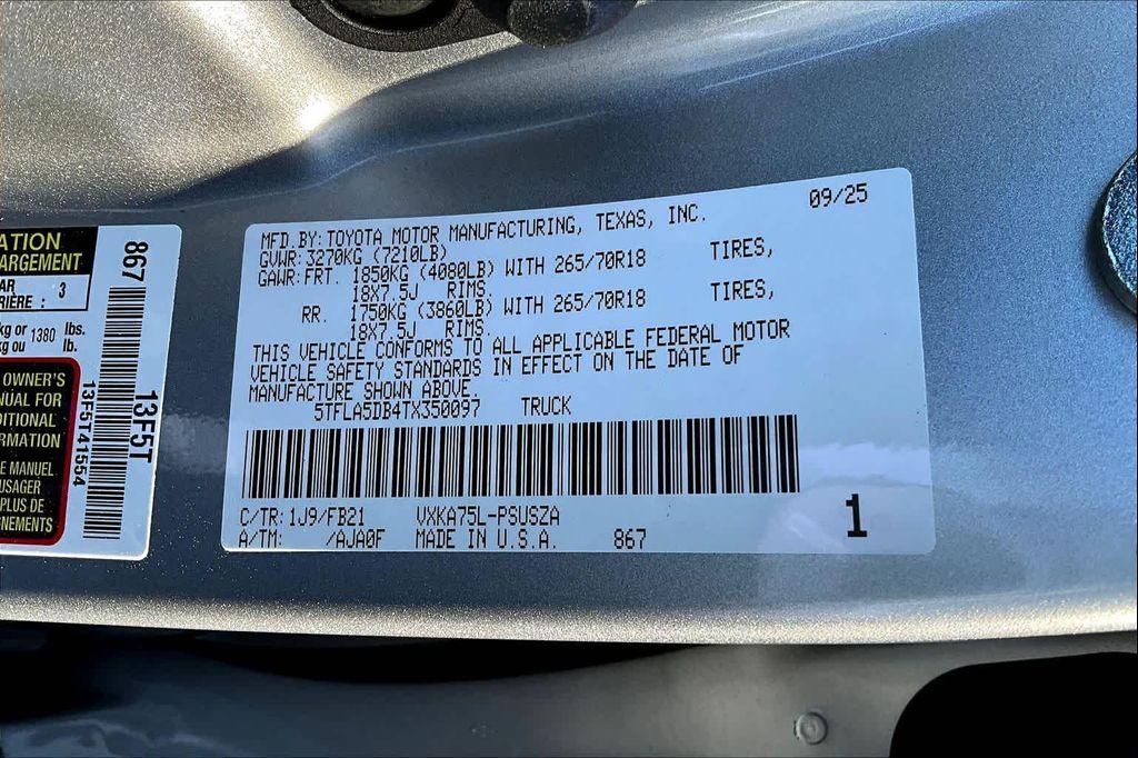 new 2026 Toyota Tundra car, priced at $58,518