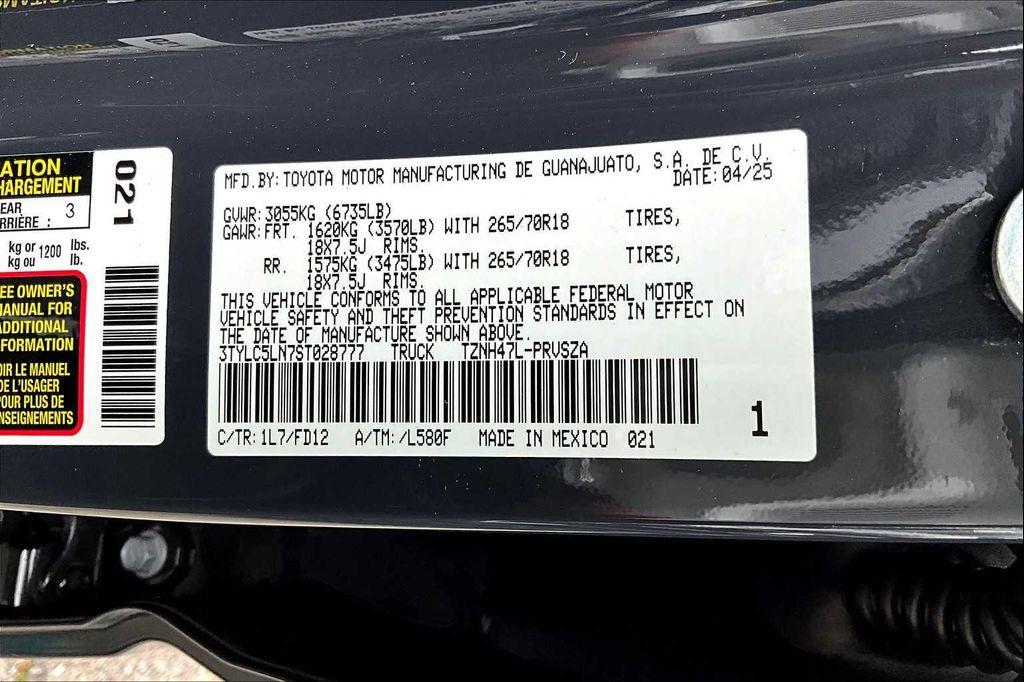 new 2025 Toyota Tacoma car, priced at $55,612