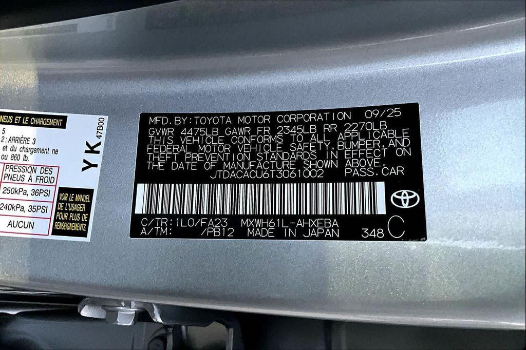 new 2026 Toyota Prius Plug-In Hybrid car, priced at $35,724