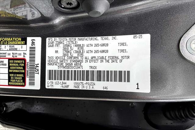 new 2025 Toyota Tundra car, priced at $73,745