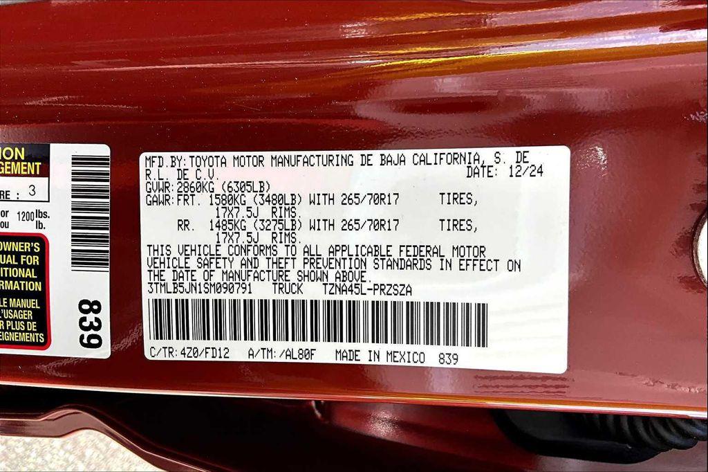 new 2025 Toyota Tacoma car, priced at $51,284