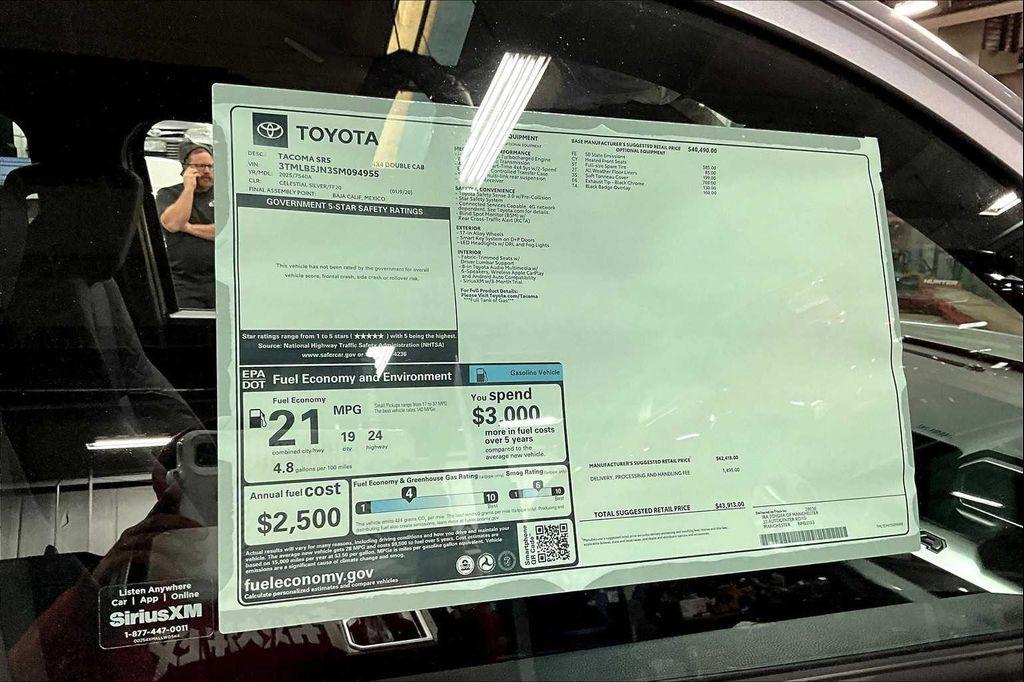 new 2025 Toyota Tacoma car, priced at $43,913