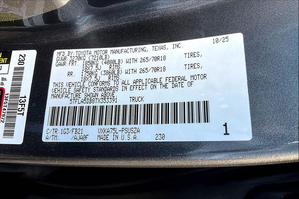 new 2026 Toyota Tundra car, priced at $58,031