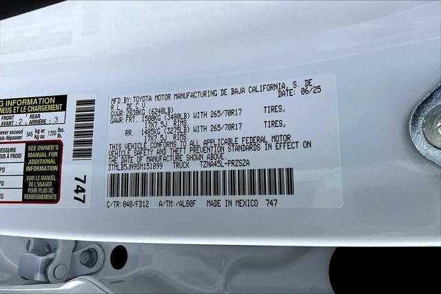 new 2025 Toyota Tacoma car, priced at $46,748