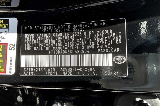 new 2025 Toyota Camry car, priced at $41,274