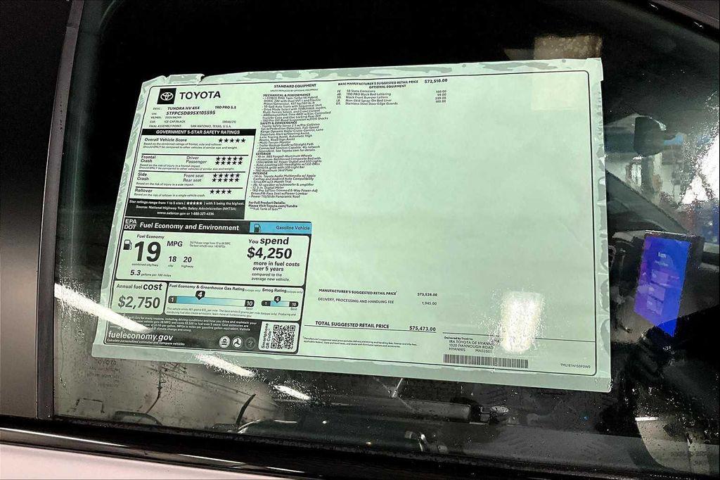 new 2025 Toyota Tundra Hybrid car, priced at $75,473