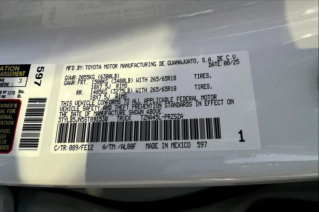 new 2025 Toyota Tacoma car, priced at $50,519