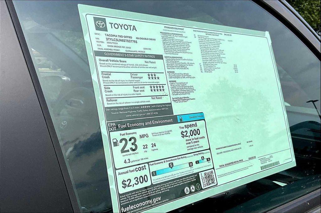 new 2025 Toyota Tacoma car, priced at $58,853