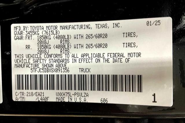 new 2025 Toyota Tundra Hybrid car, priced at $66,944