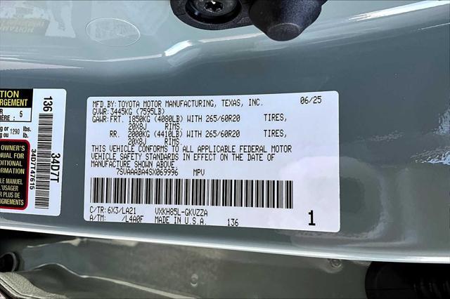 new 2025 Toyota Sequoia car, priced at $85,263
