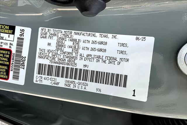 new 2025 Toyota Sequoia car, priced at $73,317