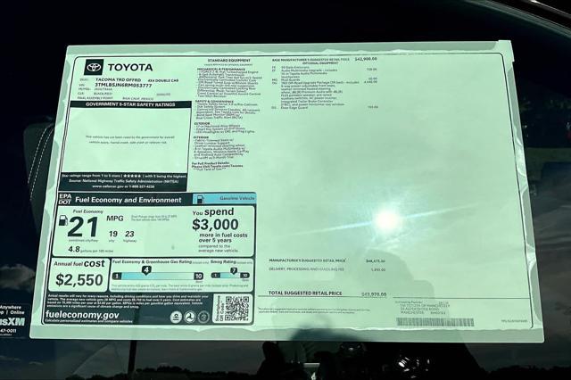 new 2024 Toyota Tacoma car, priced at $49,970