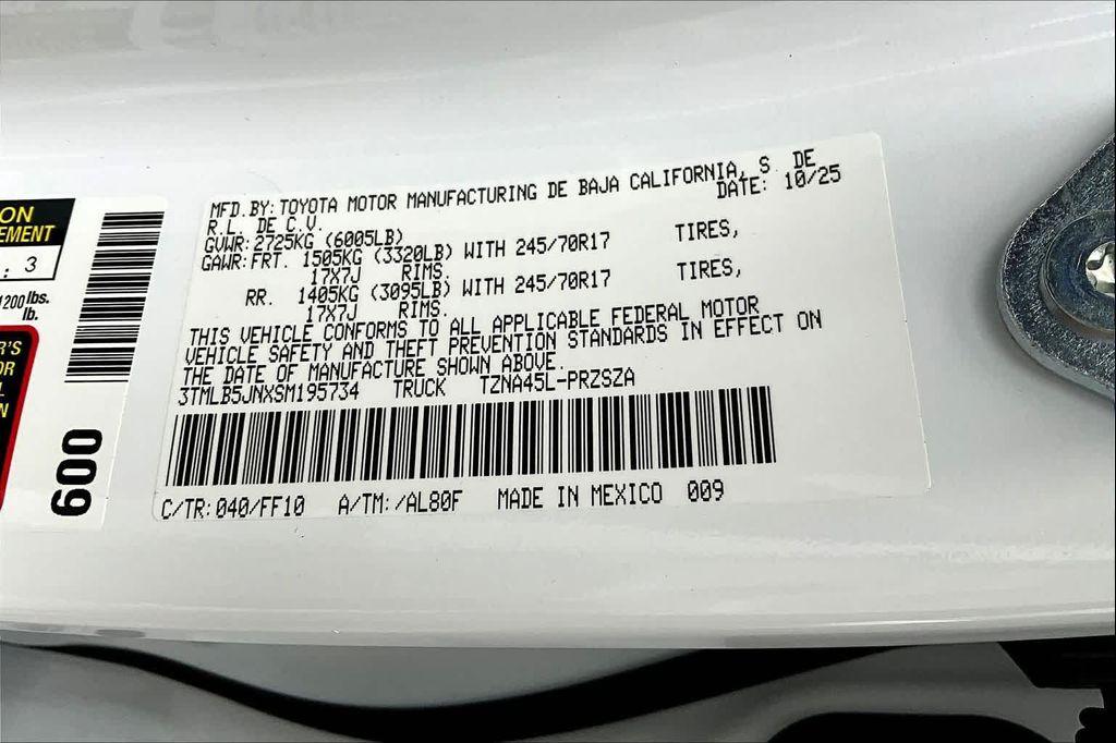 new 2025 Toyota Tacoma car, priced at $47,668