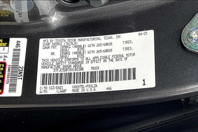new 2025 Toyota Tundra Hybrid car, priced at $65,859