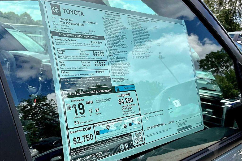 new 2025 Toyota Tundra car, priced at $58,563