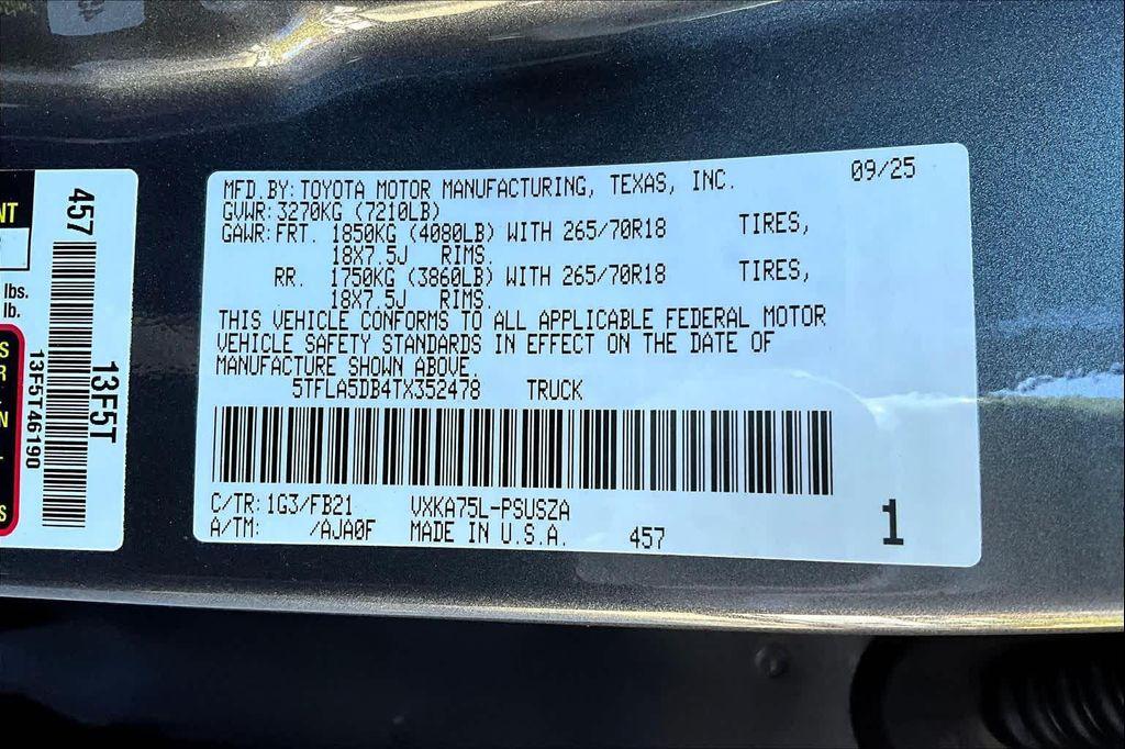 new 2026 Toyota Tundra car, priced at $60,836