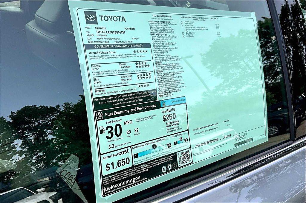 new 2026 Toyota Crown car, priced at $57,899