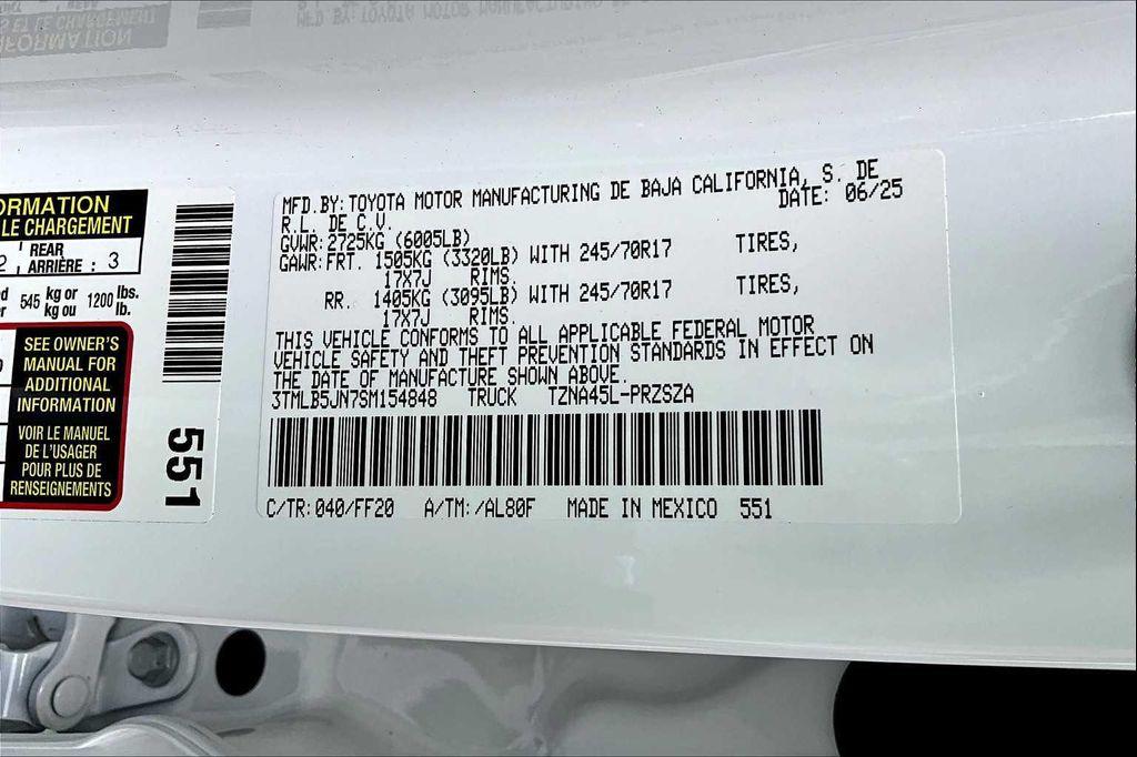 new 2025 Toyota Tacoma car, priced at $48,683