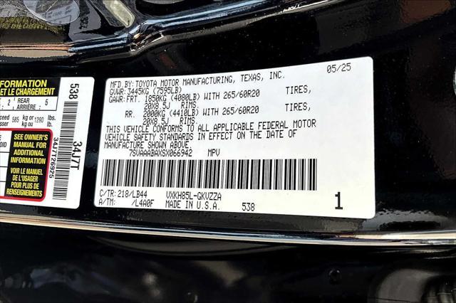 new 2025 Toyota Sequoia car, priced at $87,558