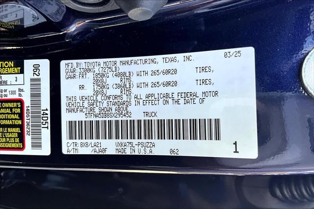 new 2025 Toyota Tundra car, priced at $72,271