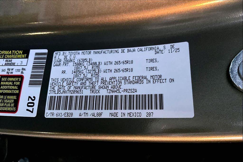 new 2026 Toyota Tacoma car, priced at $55,034