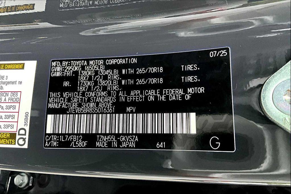 new 2025 Toyota 4Runner car, priced at $55,884