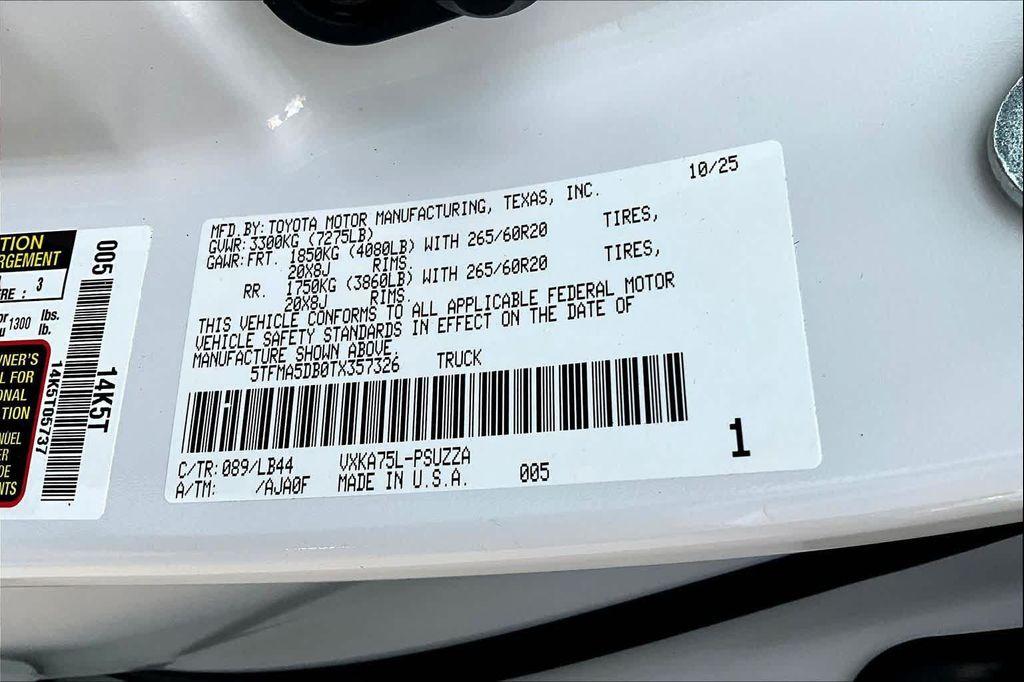 new 2026 Toyota Tundra car, priced at $76,367