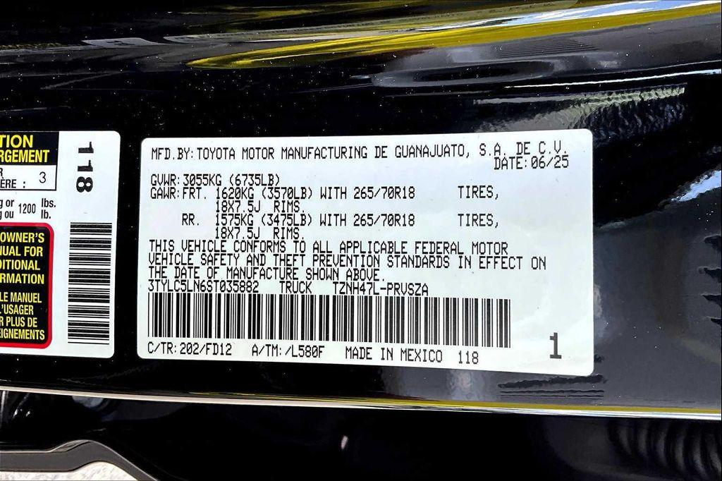 new 2025 Toyota Tacoma car, priced at $50,529