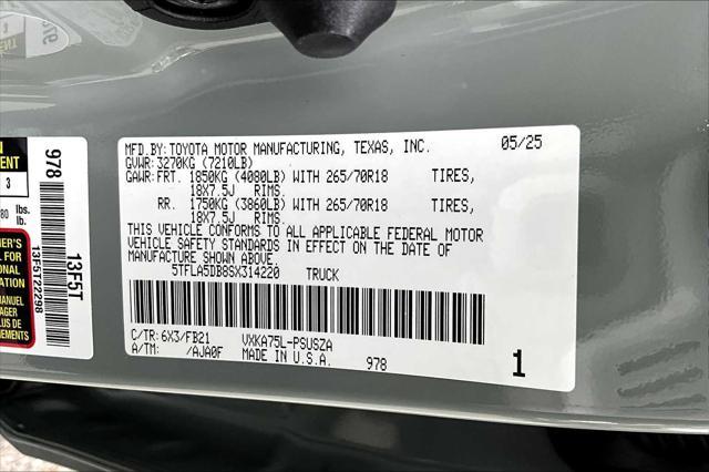 new 2025 Toyota Tundra car, priced at $59,709