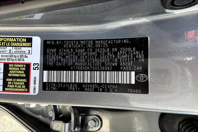 new 2025 Toyota Camry car, priced at $45,127