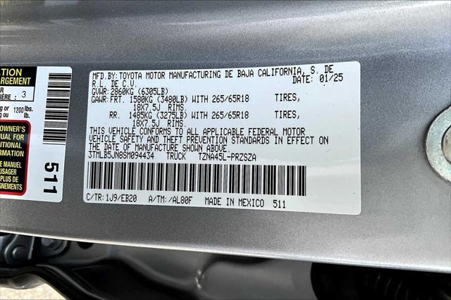 new 2025 Toyota Tacoma car, priced at $56,119
