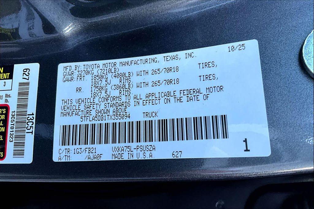 new 2026 Toyota Tundra car, priced at $60,703