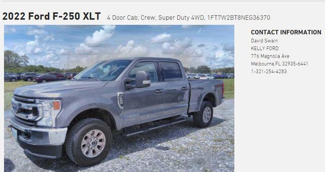 used 2022 Ford F-250 car, priced at $48,771