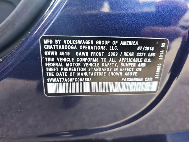 used 2015 Volkswagen Passat car, priced at $6,799