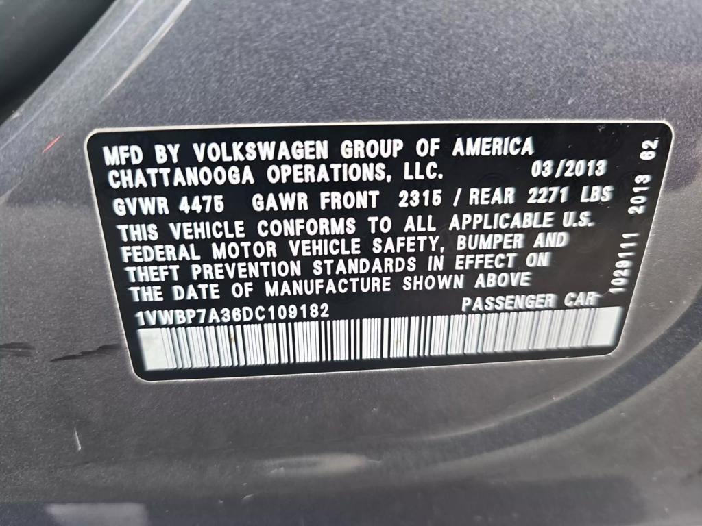 used 2013 Volkswagen Passat car, priced at $5,999