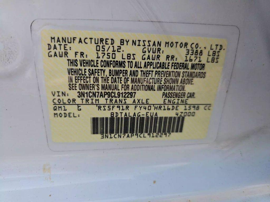 used 2012 Nissan Versa car, priced at $5,499