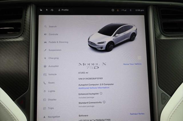 used 2018 Tesla Model X car, priced at $27,995