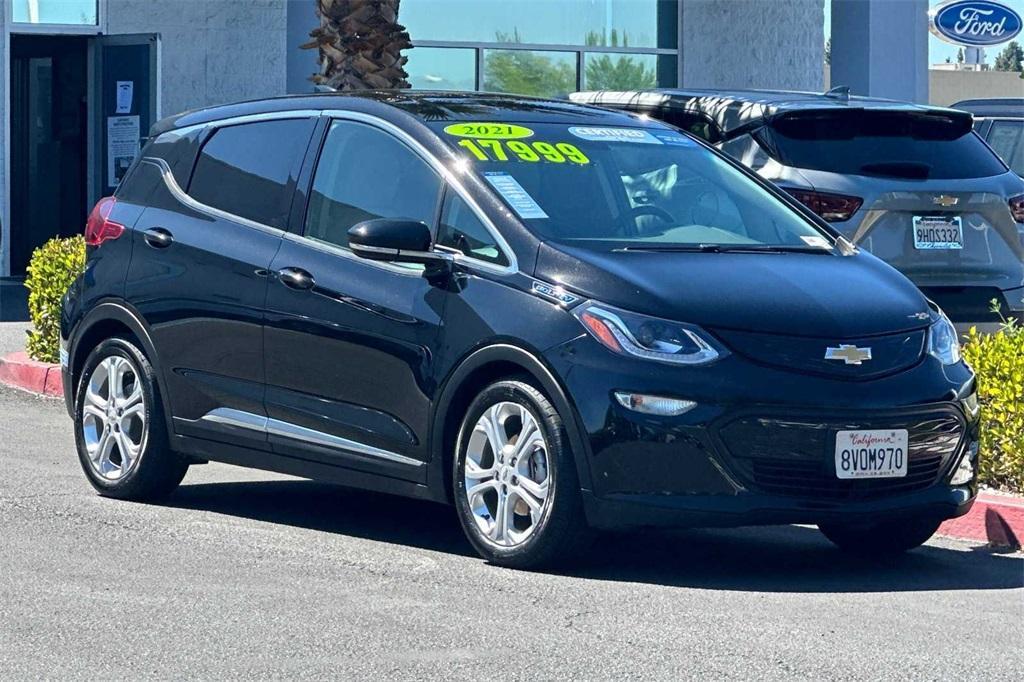 used 2021 Chevrolet Bolt EV car, priced at $17,359