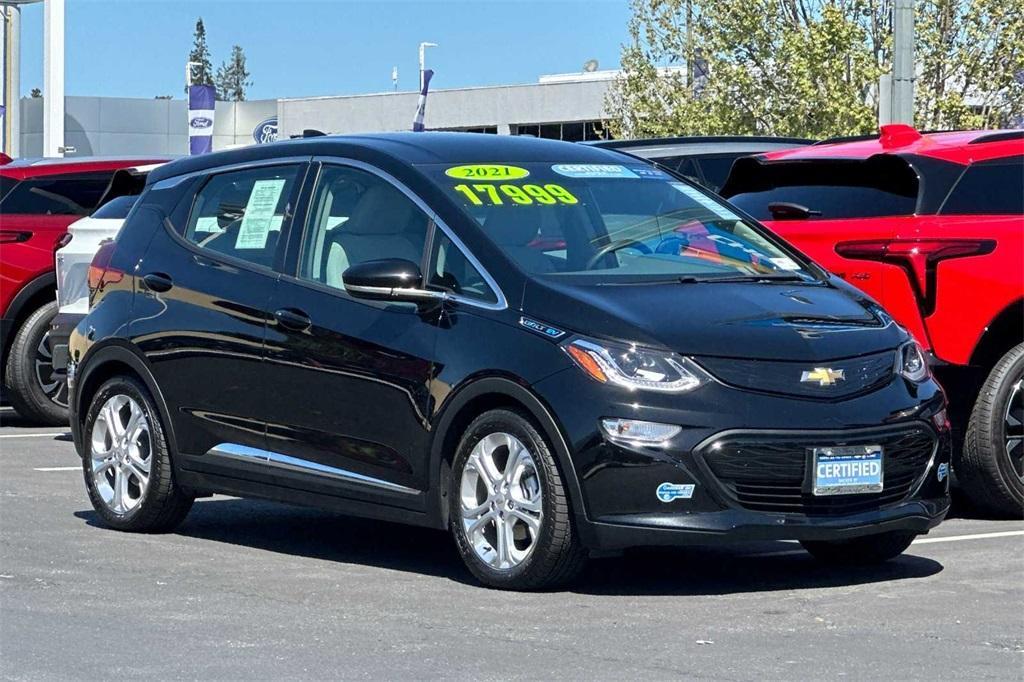 used 2021 Chevrolet Bolt EV car, priced at $16,932