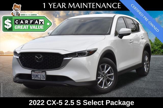 used 2022 Mazda CX-5 car, priced at $23,777