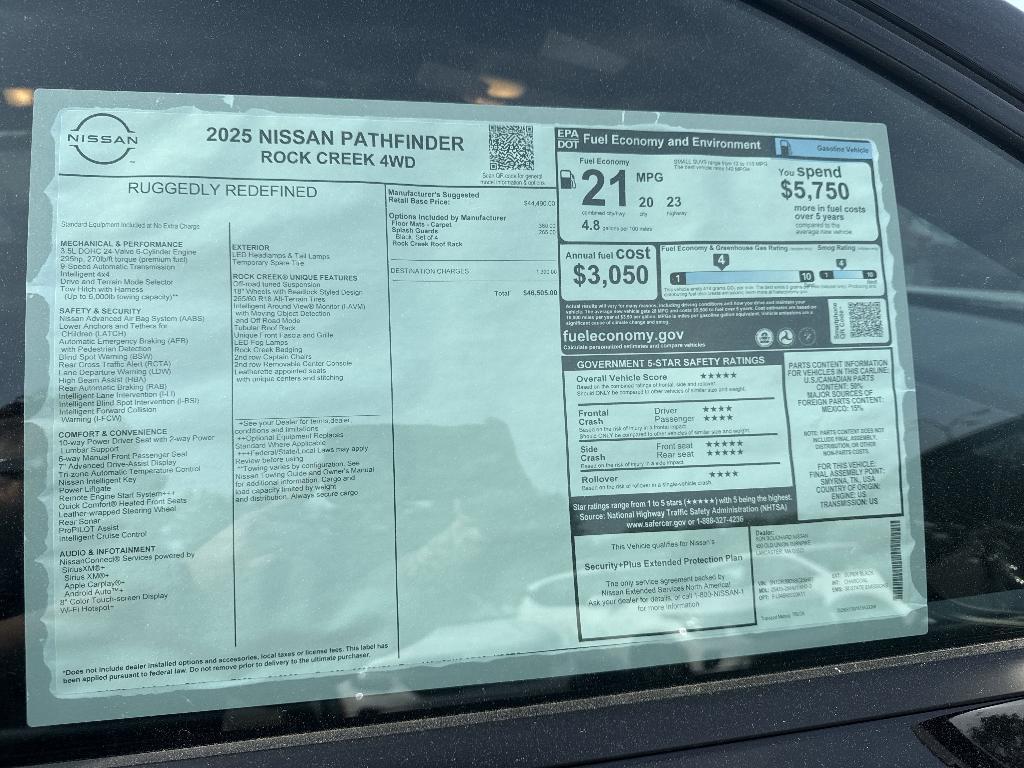 new 2025 Nissan Pathfinder car, priced at $43,575