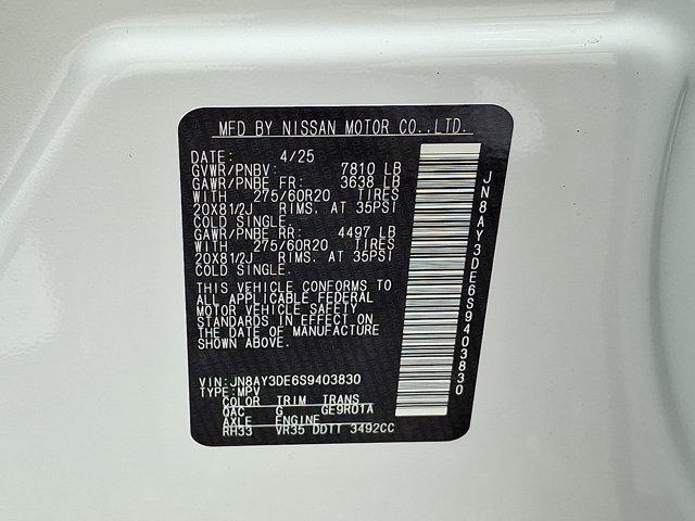 new 2025 Nissan Armada car, priced at $72,336